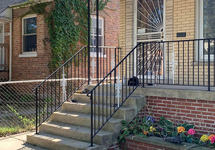 Custom exterior metal railing project